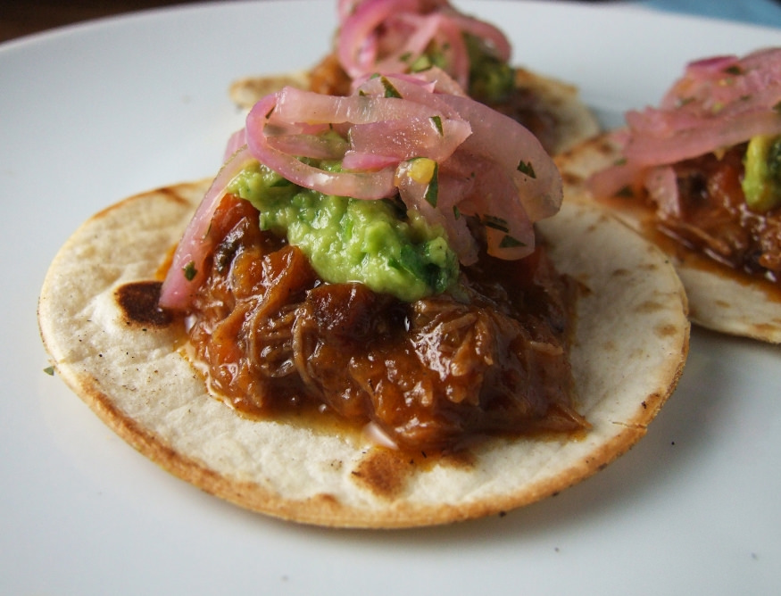 Pork Cheek Tacos with Blood Orange and Chipotle 