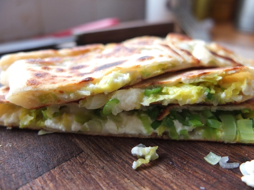 Gozleme with Brussels Sprouts and Cheese Recipe 