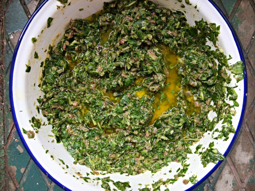 Salsa verde - put it on your potatoes. 