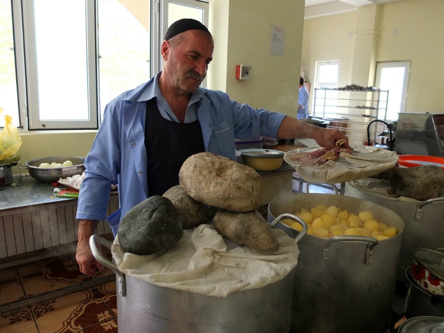 Potatoes in a kitchen in Azerbaijan